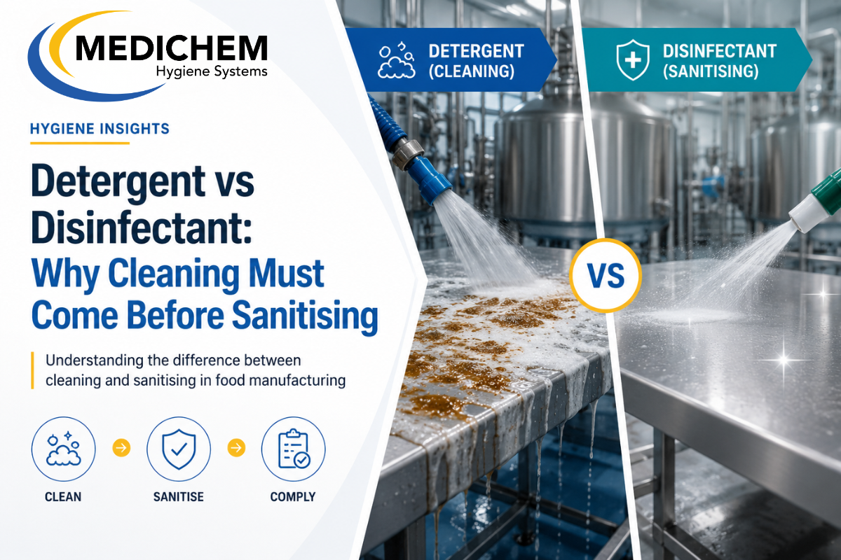 Detergent vs Disinfectant: Why Cleaning Must Come Before Sanitising