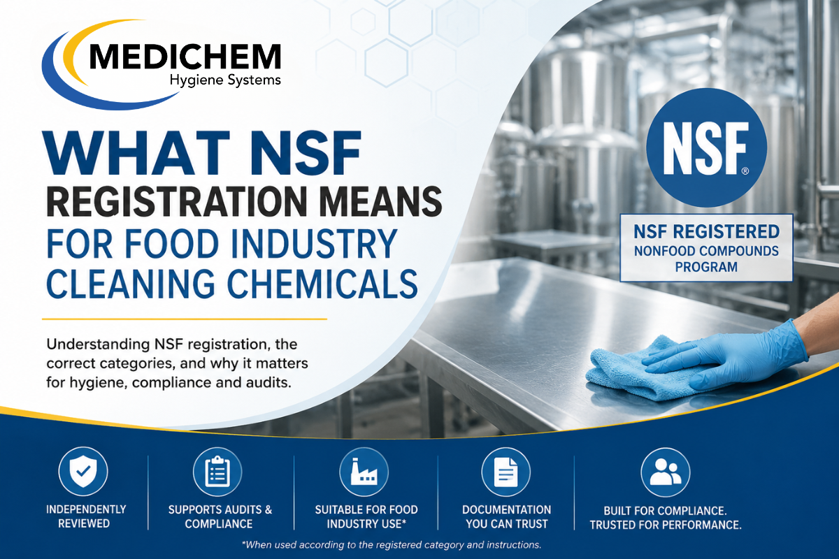 What NSF Registration Means for Food Industry Cleaning Chemicals