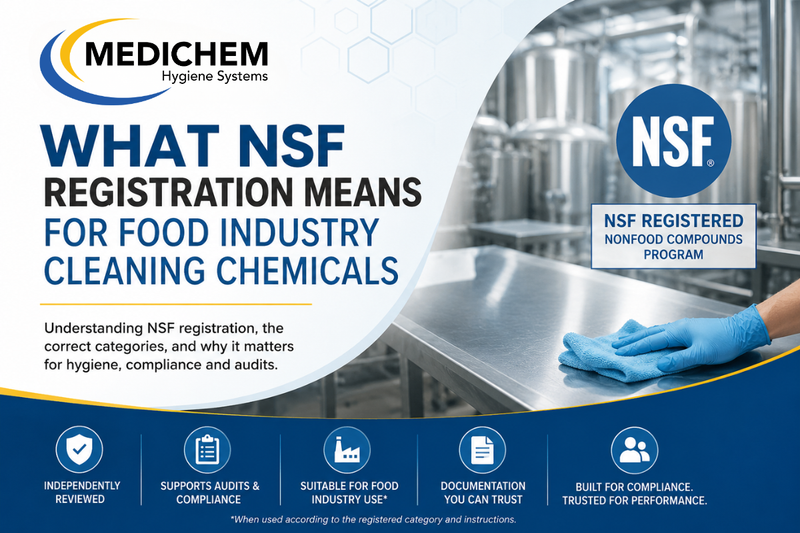 What NSF Registration Means for Food Industry Cleaning Chemicals